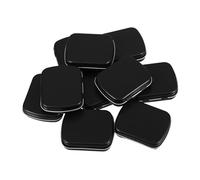 COLLBATH 10pcs Mini Rectangular Metal Candy Storage Boxes Portable Compressed Tablet Tinplate Canisters Water-resistant Small Iron Tins for Travel and Multipurpose Organization