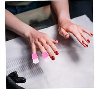 COLLBATH 10PCS Nail Soaker Covers for Manicure Nail Polish Removers Reusable PP Material Caps for UV Gel Removal for DIY and Salon Use