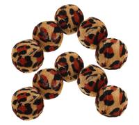 COLLBATH 10pcs Pet Cat Toy Ball Crinkle Balls for Kittens Interactive Toy for Indoor Cats Leopard Print Kitten for Fun Play