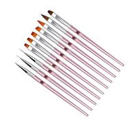 COLLBATH 10pcs Rose Gold Nail Liner Brushes and Dotting Pens for Nail Art Lightweight Manicure Tools for Salon and Home Use Fine Detail Painting Accessories for Women