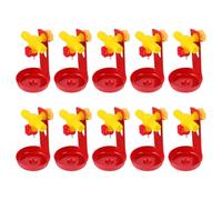 COLLBATH 10pcs Steel Ball Chicken Drinking Nipples with Three-way Valve, Automatic Poultry Waterer for Chickens, Practical Water Fountain Suitable for Farm and Ranch Use