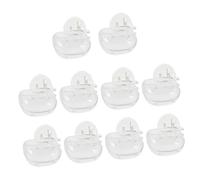 COLLBATH 10pcs Transparent Duck Toothbrush Head Covers Portable Plastic Protector Caps for Travel Home Easy Clean Dustproof Clips Space Saving Organizer for Manual Electric Brushes