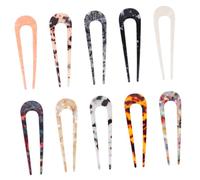COLLBATH 10pcs U-shaped Hair Pins for Women Vintage French Style Hair Forks for Updo Chignon Elegant Retro