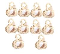 COLLBATH 10Pcs Wedding Candy Boxes with Creative Handle Transparent Design for Display Bowknot Wedding Favour Containers for Parties and Sweet Treats