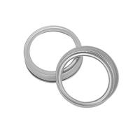 COLLBATH 10pcs Wide Mouth Mason Jar Lid Rings Iron Screw Bands Replacement Silver 70mm Jar Lids and Bands for Canning