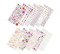 COLLBATH 11 Sheets Self Adhesive Flatback Acrylic Rhinestone Stickers Glitter Nail Crystals and Nail Jewelry Stickers for DIY Crafting Face and Decorative Projects
