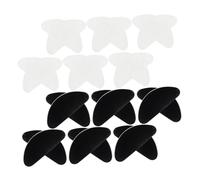 COLLBATH 12 Pairs D Shape Silicone Nose Pads for Glasses Slip Eyewear Cushions with Height Transparent and Black Replacement Spectacle Accessories for Outdoor Sports and Daily Use