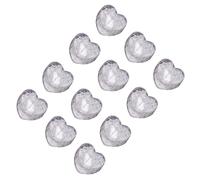 COLLBATH 12 Pcs LED Ice Cube Fast Flashing Plastic Light Heart Shaped | Automatic on Water, Automatic off When Removed, Shell, Multi Colour Glow for Valentines Day