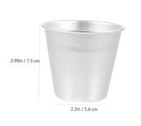 COLLBATH 12pcs Aluminum Alloy Round Cake Molds Baking Cups Reusable Dessert Basins with Smooth Edges for Family Dinner Festival Celebrations and Afternoon Tea