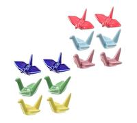 COLLBATH 12pcs Ceramic Paper Crane Chopsticks Rack with Spoon Fork Rest Elegant Japanese Style Tableware Holder for Kitchen and Dining Smooth Surface Easy to Clean Space Saving Design