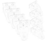 COLLBATH 12pcs Clear Plastic Hold Down Brackets for Horizontal Blinds Blind Holder Replacements with Easy Installation Small Bottom Rail Clips for Window Curtain Fittings