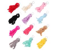 COLLBATH 12pcs Colorful Plush Octopus Keychain Soft Stuffed Animal Bag Charm Backpack Ornament Cute Hanging Pendant Accessories for Women