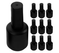 COLLBATH 12pcs DIY Nail Art Supplies Glass Cork Vials Refillable Nail Bottles Polish Sample Bottles Small Empty Makeup Fingernail Polish Clear Glass Tubes Black