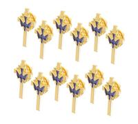 COLLBATH 12pcs Dove Cross Brooch Pins Enamel Alloy Inspirational Accessories for Funeral Clothing Bags Peaceful Expressions