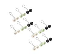 COLLBATH 12PCS Faux Pearl Scarf Clips U Shaped Hair Friendly Pins for Shawls Headscarves Multi Color Black Green White Versatile Styling Accessories for Women
