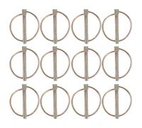 COLLBATH 12pcs Heavy Duty Zinc-plated Linch Pins with Spring Lock Trailer and Tractor Locking Pins for Farm Equipment Quick Install
