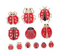 COLLBATH 12pcs Ladybug Brooch Pins Vintage Insect Jewelry for Women Fun Lapel Pins for Everyday Outfits and Special Occasions Durable Design
