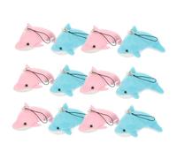 COLLBATH 12pcs Little Dolphins Plush Keychains Stuffed Dolphins Decorative Bag Pendants Adorable for Occasions