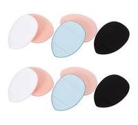 COLLBATH 12pcs Mini Makeup Powder Puff for Women Skin-friendly Facial Foundation Blending Sponges with Finger Strap Compact Portable Dry and Wet Use Soft and Practical Cosmetic Random Color