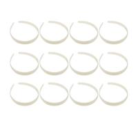COLLBATH 12pcs Plain Hard Craft Headbands Plastic Solid Headband Bases for Women Girls DIY Hair Accessories Thick for Crafting Home Use