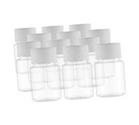COLLBATH 12pcs Plastic Empty Pill Bottles with Caps Refillable Medicine Storage Containers for Travel Powders Liquids and Solids Lightweight Portable Bottles