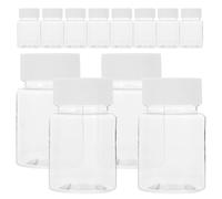 COLLBATH 12pcs Plastic Medicine Bottles with Caps 50ml Each, Food Storage Containers for Small Objects, Sealing and Maintaining Freshness, Travel Medicine Organizer