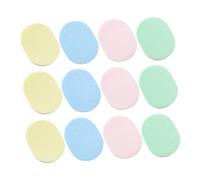 COLLBATH 12pcs Portable Gentle Cleaning Sponges for Face Makeup Removal Soft Sponge Pads with Simple and Compact Design Suitable for Daily Facial Cleansing and Exfoliating Style