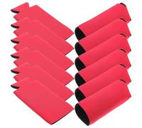 COLLBATH 12pcs Red Neoprene Can Sleeves Insulated Beverage Holders with Ring-Pull Protection for Beer and Soda Cans, Ice-Cold Drink Cooler Covers for Outdoor and Home Use