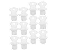 COLLBATH 12PCS Rubber Hot Water Bag Stoppers Thread Leakproof Sealing Plugs Heat Resistant Replacement Caps for Water Bottles White