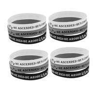 COLLBATH 12pcs Silicone Wristbands with Bible Quotes Motivational Faith Bracelets in Black White Grey for Adults Scripture Silicone Wrist Bands for Graduation Gifts and Personal Use