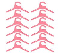 COLLBATH 12pcs Small Puppy Clothes Hangers with Antislip Hooks Portable Plastic Dog and Cat Outfit Organizers for Nursery Party Holiday Storage Space-saving Rack for Breeds and Kittens