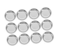 COLLBATH 12pcs Stainless Steel Tea Bag Saucer Metal Holder for Efficient Storage Organization for Home Office Use for Tea Lovers