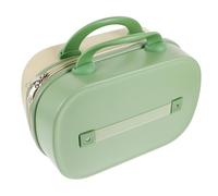 COLLBATH 14-Inch Portable Makeup Organizer Case, Hard Makeup Box with Color Block Design, Lightweight Cosmetic Travel Bag Hand Carry Vanity Suitcase for Women