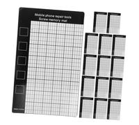 COLLBATH 15pcs Magnetic Screw Organizer Pad Flexible Memory Mat with Grid Design for Mobile Phone Repair Stable Magnetic Storage for Screws Bolts and Small Parts Efficient Electronic