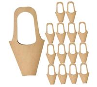 COLLBATH 15Pcs Medium Kraft Paper Bouquet Wrapping Bags with Handle, Flower Packing Bags for Valentine’S Day, Wedding, Floral Arrangement, and Home Decoration