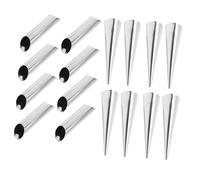 COLLBATH 16pcs Stainless Steel Croissant Horn Moulds and Roll Tubes Baking Tools for Danish Pastry and Bread Making, Sturdy Metal Cones Set for Home and Professional Bakers