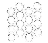COLLBATH 18pcs Black Plastic Headbands with Anti-slip Teeth Unisex Thin Hairbands for Secure Fit During Fitness Face Washing and Daily Styling Lightweight Comfort for Men and Women
