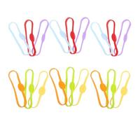 COLLBATH 18pcs Silicone Wine Charms Drink Markers Portable Glass Identifiers Stretchable Bands for Cups Bottles Party Use Convenient Reusable Decorative Tags