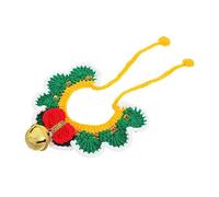 COLLBATH 1pc Cat Knitted Collar Strap and Bell Cute Christmas Pet Accessory for Cats and Kittens Woolen Thread Material