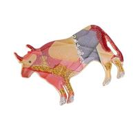 COLLBATH 1Pc Creative Ox Brooch Delicate Alloy Breastpin Unique Design for Clothing Accessories for Family Friends Lightweight for Any Occasion