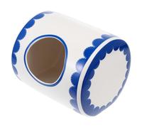 COLLBATH 1pc Hamster Ceramic House Rabbit Cooling Hamster Hut Hamster Bedding Hamster Summer Nest Guinea Pig Bed Chinchilla Cage House Summer Cooling Snuggle Sack Mini Bunnies Blue Ceramics