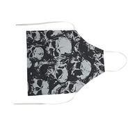 COLLBATH 1Pc Skull Print Chef Apron Cooking Apron for Kitchen Restaurants Home Use Easy to Wear Halloween Decor Practical Family and Friends