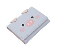 COLLBATH 1pc Tri-fold Women's Wallet Women Adorable Wallet Triple Holder Small Wallet Pig Multi Slot Wallet Kawaii Folding Wallet Trifold Pink for Women Ladies Dice Blue Pu Leather