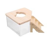 COLLBATH 1Set Hamster Sand Bath Container Large Dual Use Dust Bath Toilet Box for Hamsters Gerbils Convenient Cleaning for Easy Maintenance and Observation
