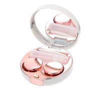 COLLBATH 1set Marble Pattern -Lens Box Mirror Portable and Compact Storage Case for Carrying Double Eyeglass Holder Lightweight Sturdy and Design
