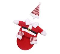 COLLBATH 1set Pet Christmas Costume for Dogs Warm Santa Outfit for Cats and Dogs Fun Holiday Apparel for Pets for Xmas Parties and Festivals