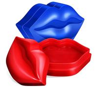 COLLBATH 2 Boxes Moisturizing Lip Care Mask Red Blue Portable Lip Gel Pads for Hydrate Dry Smooth Texture Soothing Overnight Treatment