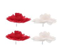 COLLBATH 2 Pairs Floral Statement Pendant Earrings Lightweight Cloth Fabric Large Flower Studs and Drop Earrings for Women Handmade Artistic Petal Design Bold Exaggerated Blossom Jewelry of