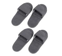 COLLBATH 2 Pairs Foldable Travel Slippers Non-skid Lightweight Cloth Slippers Comfortable Summer Indoor Shoes for Hotel Guests and Frequent Travelers