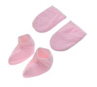 COLLBATH 2 Pairs Insulated Paraffin Wax Gloves and Mitt Covers for Hand and Feet Heat Therapy Soft Cloth with Polyester Lining Snap Closure for Warmth Retention Wraps in Pink